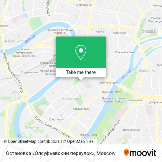 Остановка «Олсуфьевский переулок» map