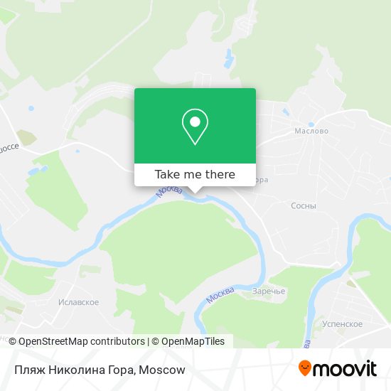 Пляж Николина Гора map