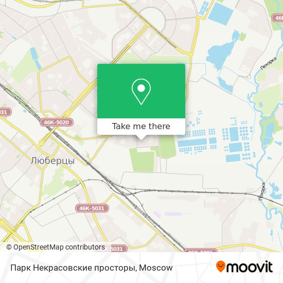 Парк Некрасовские просторы map