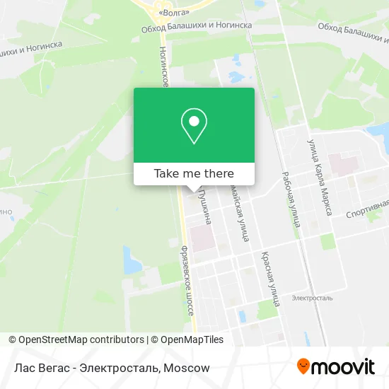 Лас Вегас - Электросталь map