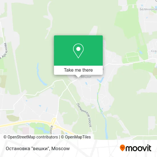 Остановка "вешки" map