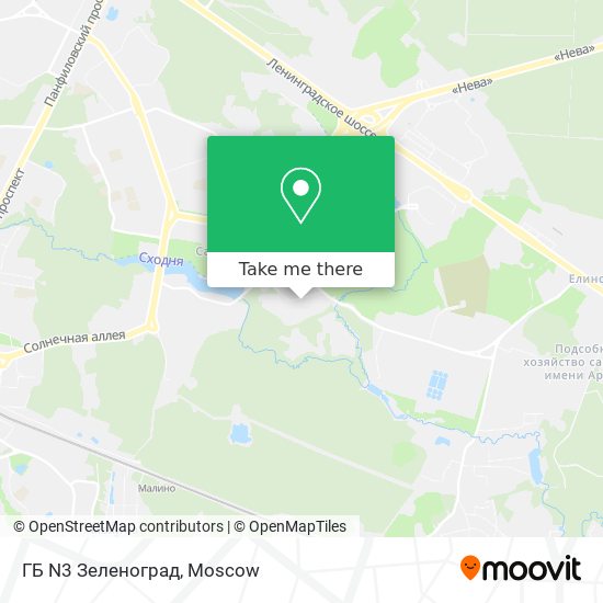 ГБ N3 Зеленоград map