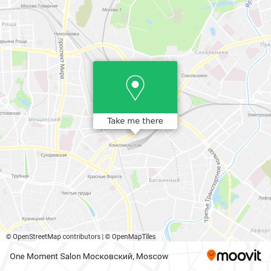 One Moment Salon Московский map