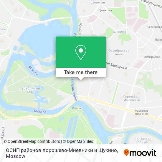 ОСИП районов Хорошево-Мневники и Щукино map