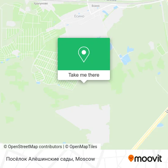 Посёлок Алёшинские сады map