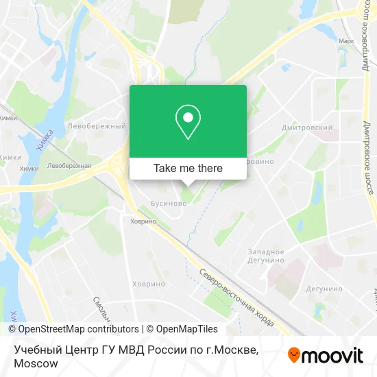 Учебный Центр ГУ МВД России по г.Москве map