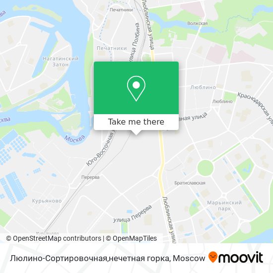 Люлино-Сортировочная,нечетная горка map