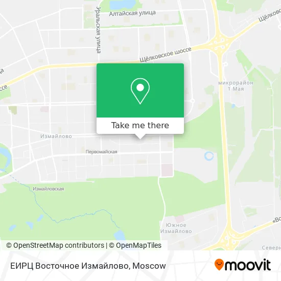 ЕИРЦ Восточное Измайлово map