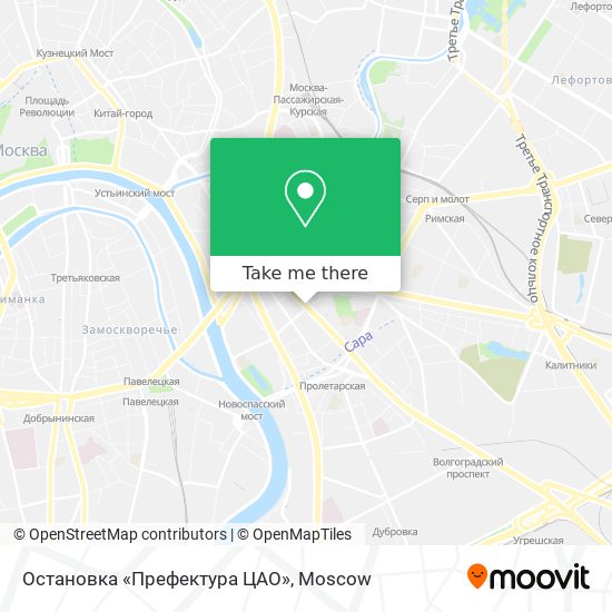 Остановка «Префектура ЦАО» map