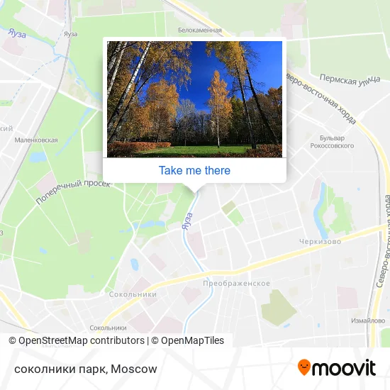 соколники парк map