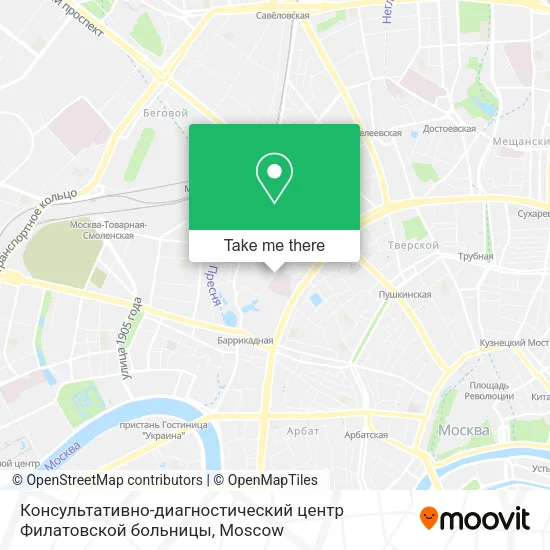 Консультативно-диагностический центр Филатовской больницы map