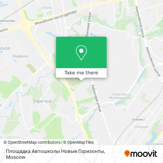 Площадка Автошколы Новые Горизонты map