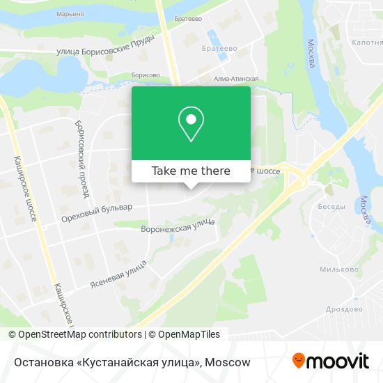 Остановка «Кустанайская улица» map