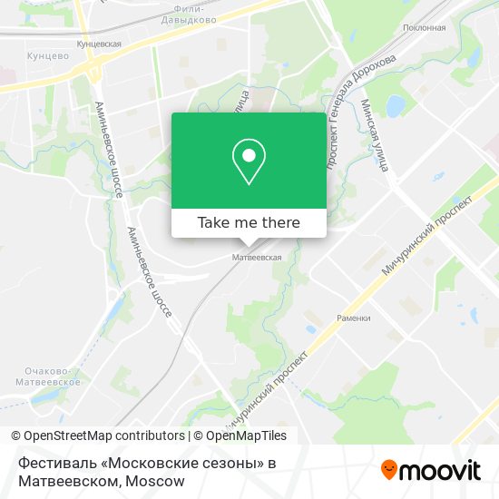 Фестиваль «Московские сезоны» в Матвеевском map