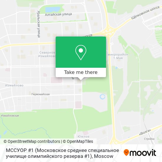 МССУОР #1 (Московское среднее специальное училище олимпийского резерва #1) map