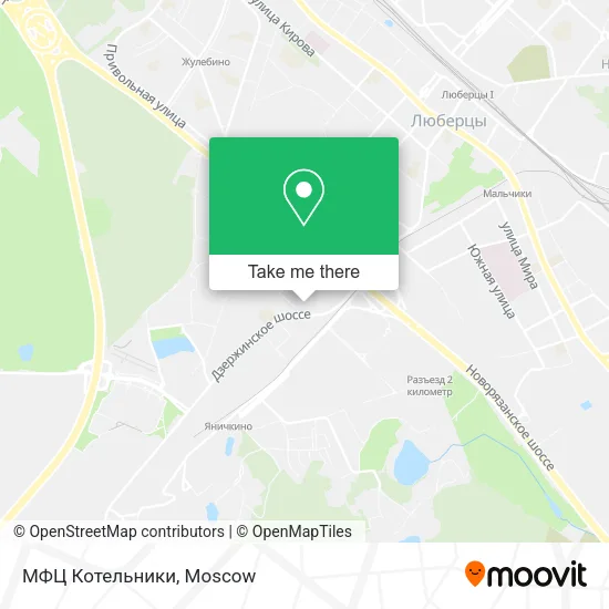 МФЦ Котельники map