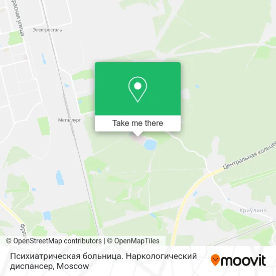 Психиатрическая больница. Наркологический диспансер map