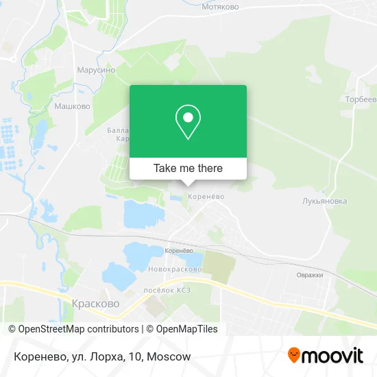 Коренево, ул. Лорха, 10 map