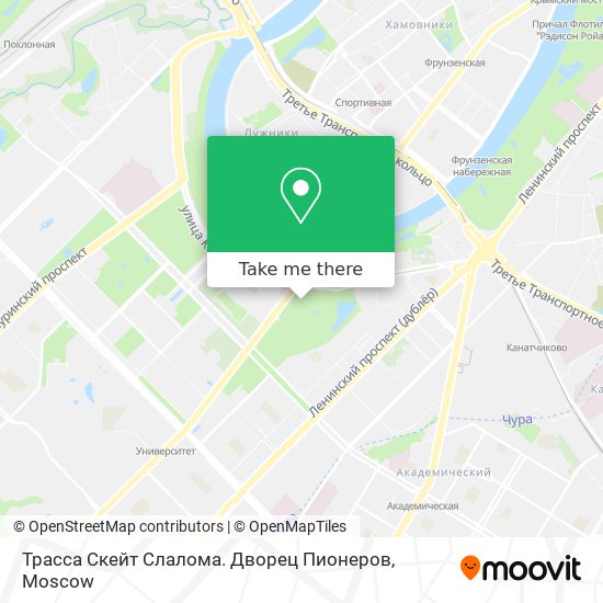 Трасса Скейт Слалома. Дворец Пионеров map