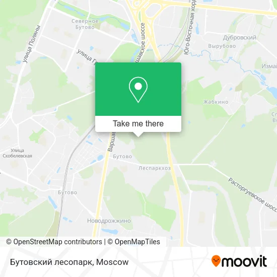 Бутовский лесопарк map