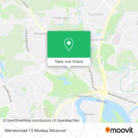 Митинская 15 Мойка map