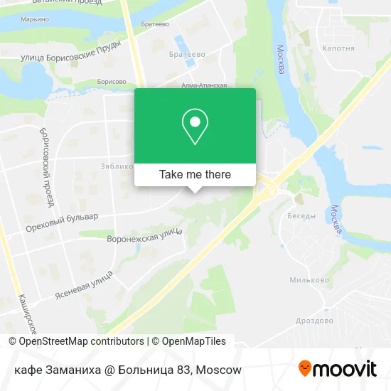 кафе Заманиха @ Больница 83 map