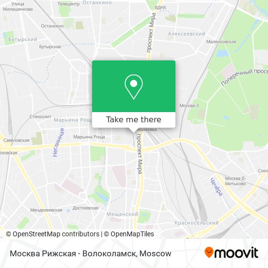 Москва Рижская - Волоколамск map