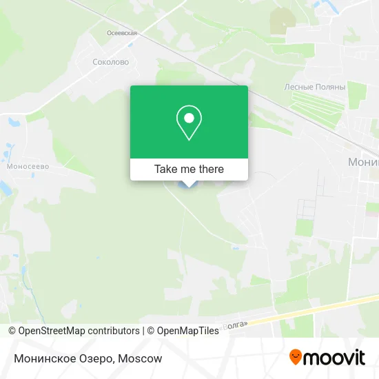 Монинское Озеро map