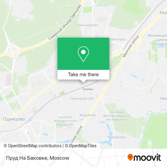 Пруд На Баковке map