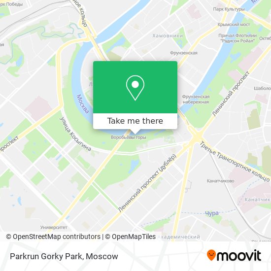 Parkrun Gorky Park map