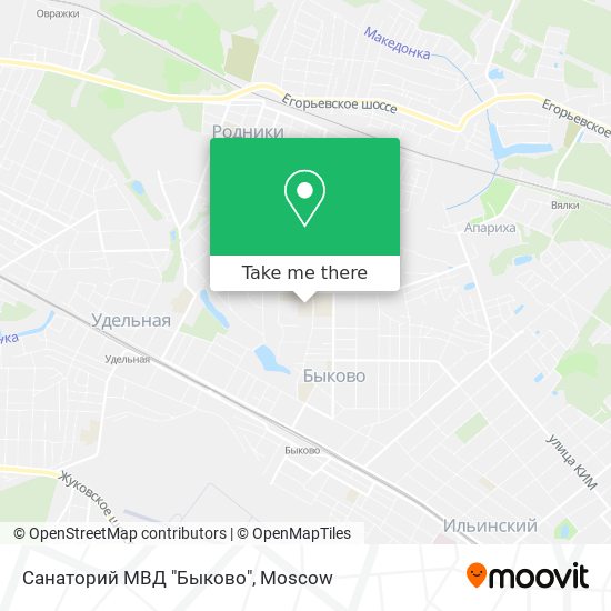 Санаторий МВД "Быково" map
