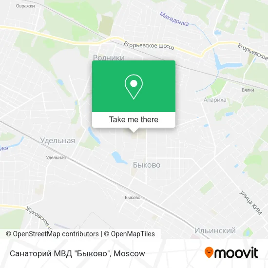 Санаторий МВД "Быково" map