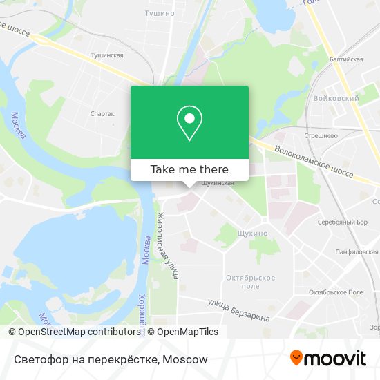 Светофор на перекрёстке map