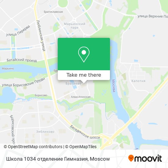 Школа 1034 отделение Гимназия map