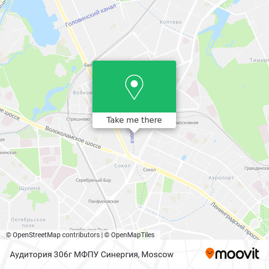 Аудитория 306г МФПУ Синергия map