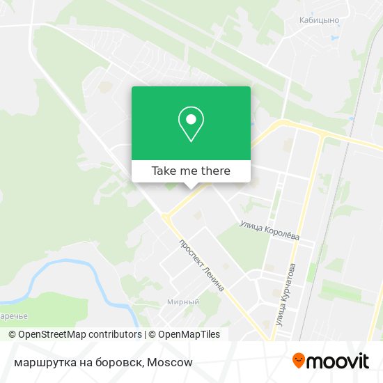 маршрутка на боровск map