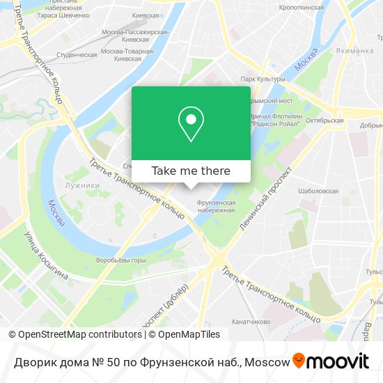 Дворик дома № 50 по Фрунзенской наб. map