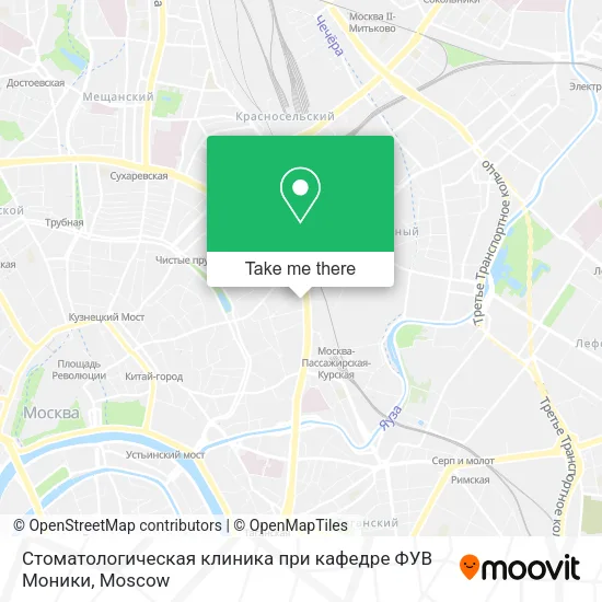 Стоматологическая клиника при кафедре ФУВ Моники map
