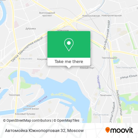 Автомойка Южнопортовая 32 map