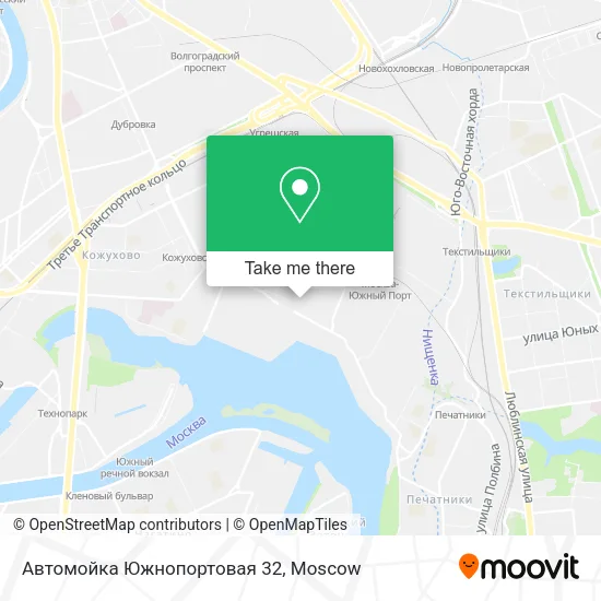 Автомойка Южнопортовая 32 map