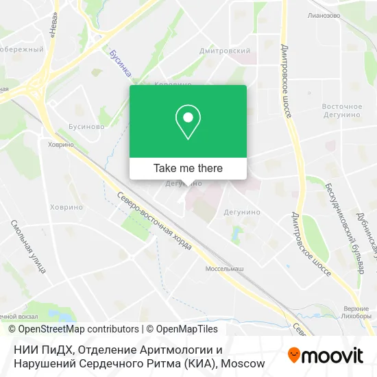 НИИ ПиДХ, Отделение Аритмологии и Нарушений Сердечного Ритма (КИА) map