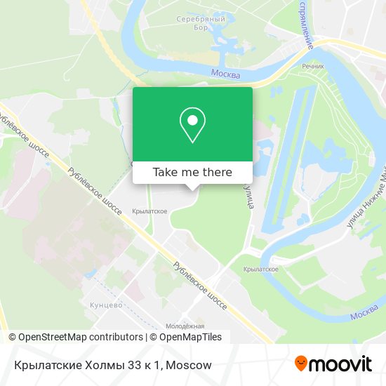 Крылатские Холмы 33 к 1 map