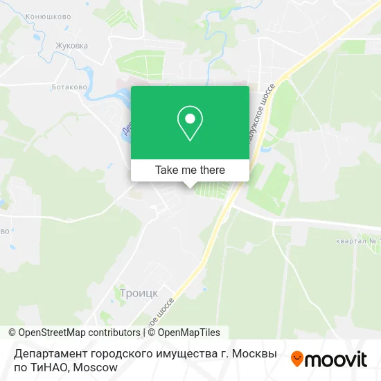Департамент городского имущества г. Москвы по ТиНАО map