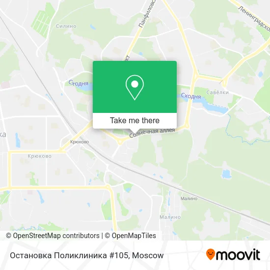 Остановка Поликлиника #105 map