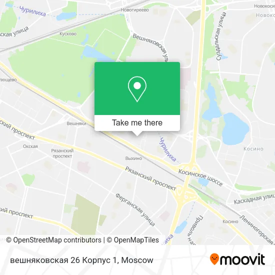 вешняковская 26 Корпус 1 map