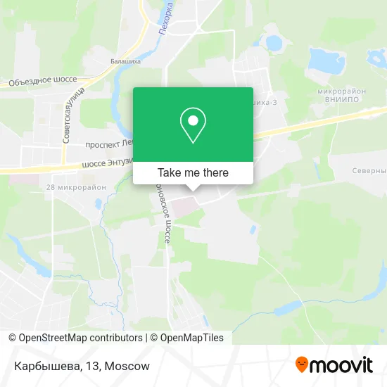 Карбышева, 13 map