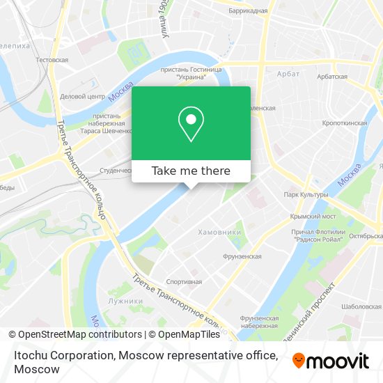 Itochu Corporation, Moscow representative office map