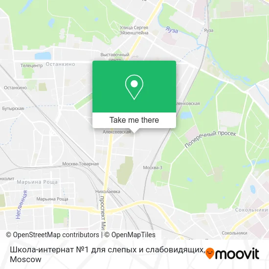 Школа-интернат №1 для слепых и слабовидящих map