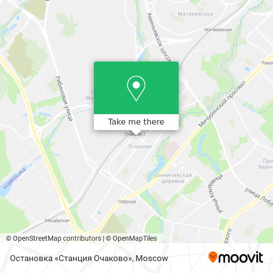 Остановка «Станция Очаково» map