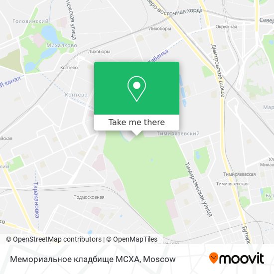 Мемориальное кладбище МСХА map